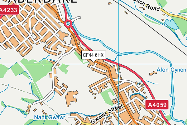 CF44 6HX map - OS VectorMap District (Ordnance Survey)