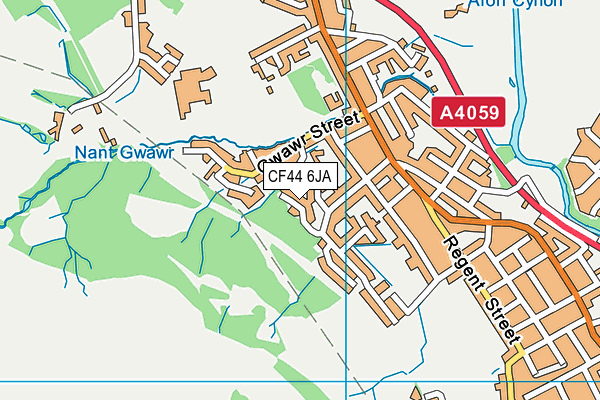 CF44 6JA map - OS VectorMap District (Ordnance Survey)