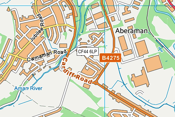 CF44 6LP map - OS VectorMap District (Ordnance Survey)