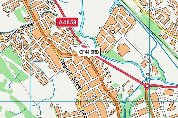 CF44 6RB map - OS VectorMap District (Ordnance Survey)