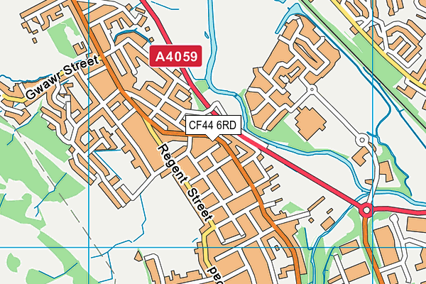 CF44 6RD map - OS VectorMap District (Ordnance Survey)