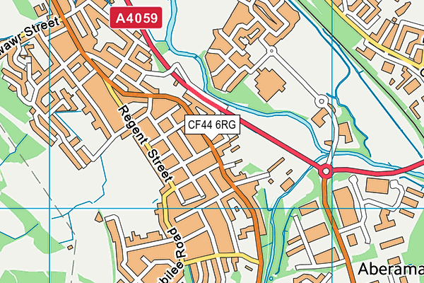 CF44 6RG map - OS VectorMap District (Ordnance Survey)