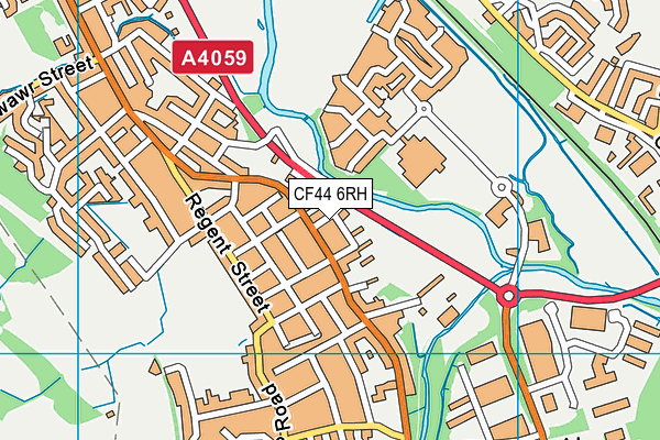 CF44 6RH map - OS VectorMap District (Ordnance Survey)