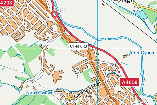 CF44 6RJ map - OS VectorMap District (Ordnance Survey)