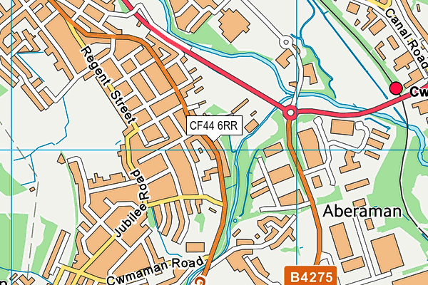 CF44 6RR map - OS VectorMap District (Ordnance Survey)