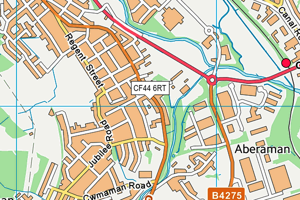 CF44 6RT map - OS VectorMap District (Ordnance Survey)