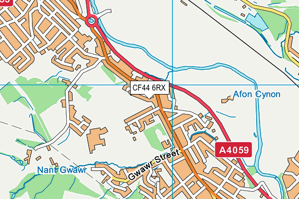 CF44 6RX map - OS VectorMap District (Ordnance Survey)