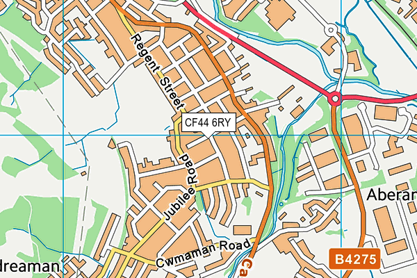 CF44 6RY map - OS VectorMap District (Ordnance Survey)