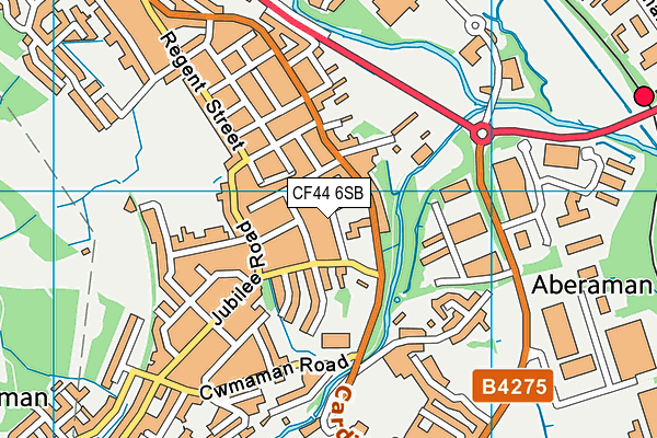 CF44 6SB map - OS VectorMap District (Ordnance Survey)