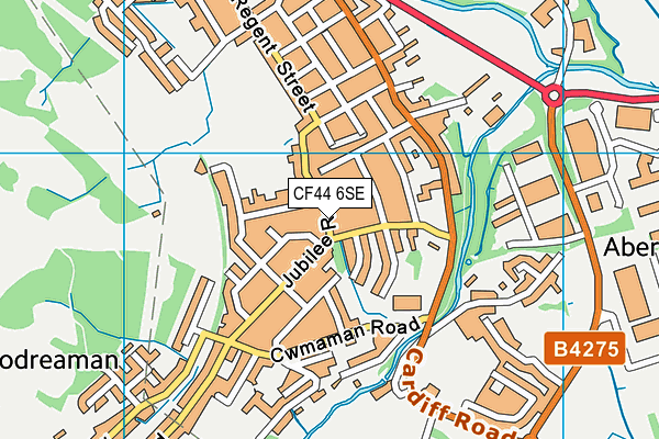 CF44 6SE map - OS VectorMap District (Ordnance Survey)