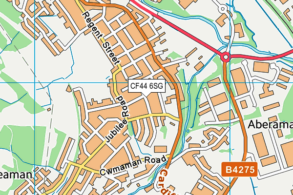 CF44 6SG map - OS VectorMap District (Ordnance Survey)