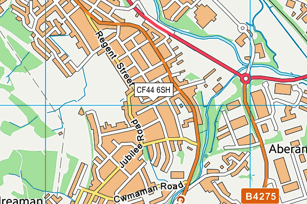 CF44 6SH map - OS VectorMap District (Ordnance Survey)