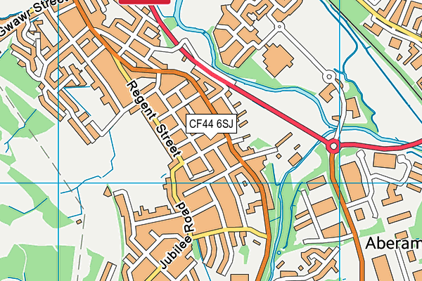 CF44 6SJ map - OS VectorMap District (Ordnance Survey)