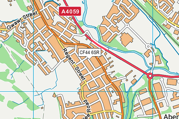 CF44 6SR map - OS VectorMap District (Ordnance Survey)