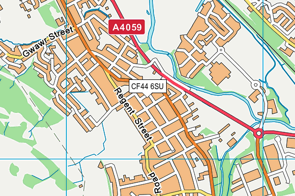 CF44 6SU map - OS VectorMap District (Ordnance Survey)