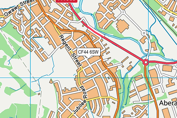 CF44 6SW map - OS VectorMap District (Ordnance Survey)