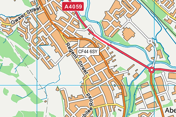 CF44 6SY map - OS VectorMap District (Ordnance Survey)