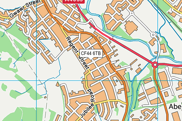 CF44 6TB map - OS VectorMap District (Ordnance Survey)