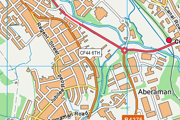 CF44 6TH map - OS VectorMap District (Ordnance Survey)