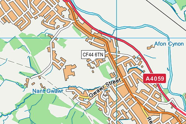 CF44 6TN map - OS VectorMap District (Ordnance Survey)