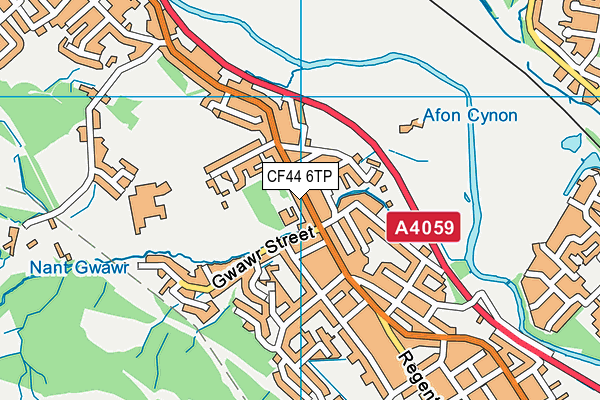 CF44 6TP map - OS VectorMap District (Ordnance Survey)