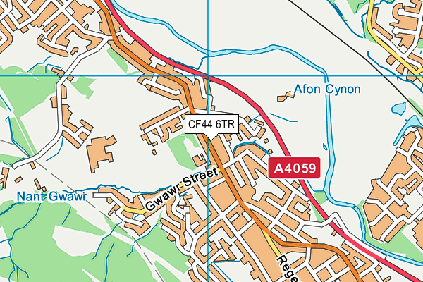 CF44 6TR map - OS VectorMap District (Ordnance Survey)