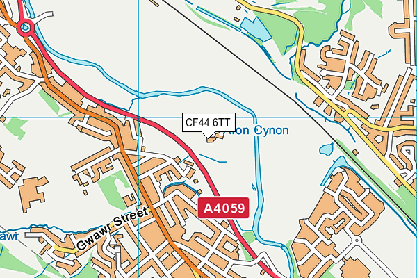 CF44 6TT map - OS VectorMap District (Ordnance Survey)