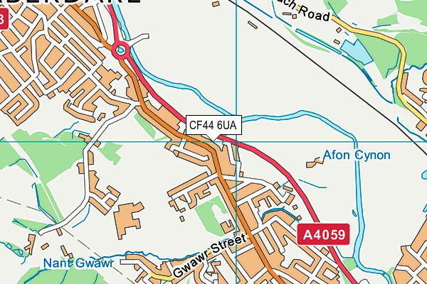 CF44 6UA map - OS VectorMap District (Ordnance Survey)