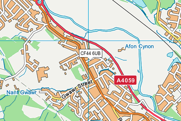 CF44 6UB map - OS VectorMap District (Ordnance Survey)