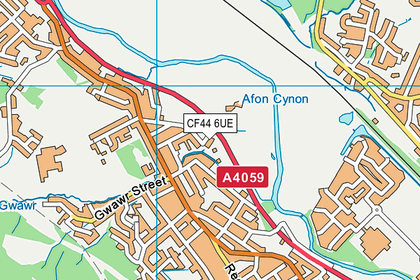 CF44 6UE map - OS VectorMap District (Ordnance Survey)