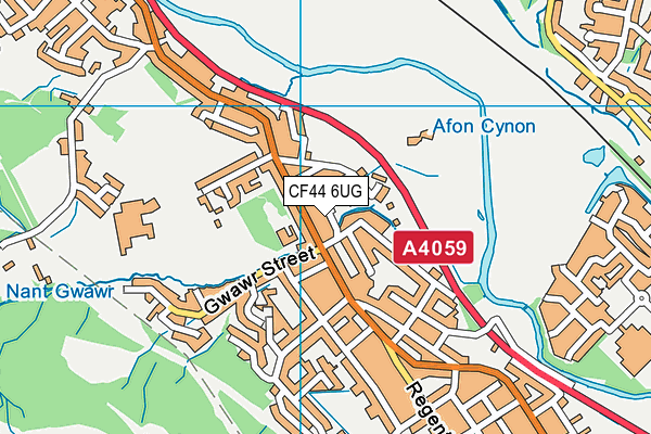 CF44 6UG map - OS VectorMap District (Ordnance Survey)