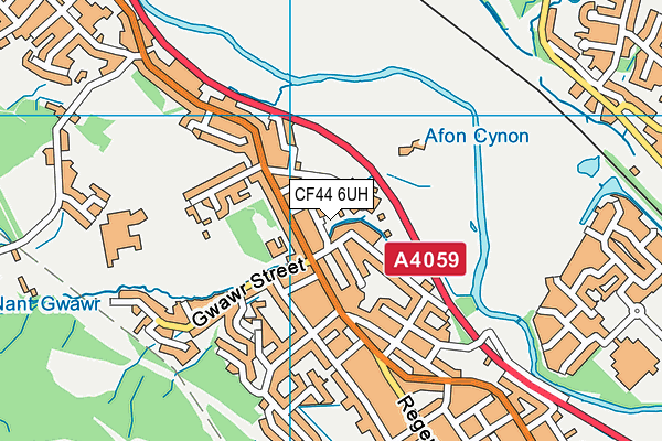 CF44 6UH map - OS VectorMap District (Ordnance Survey)