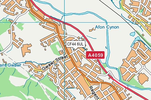 CF44 6UL map - OS VectorMap District (Ordnance Survey)