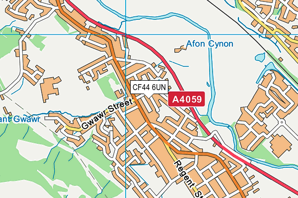 CF44 6UN map - OS VectorMap District (Ordnance Survey)