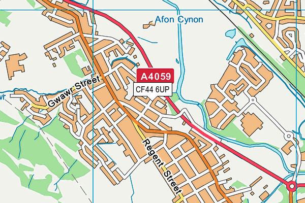 CF44 6UP map - OS VectorMap District (Ordnance Survey)