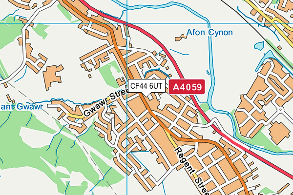 CF44 6UT map - OS VectorMap District (Ordnance Survey)