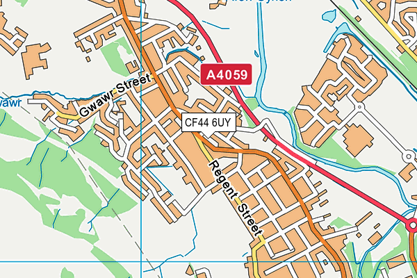 CF44 6UY map - OS VectorMap District (Ordnance Survey)