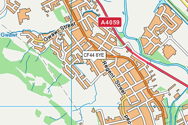 CF44 6YE map - OS VectorMap District (Ordnance Survey)