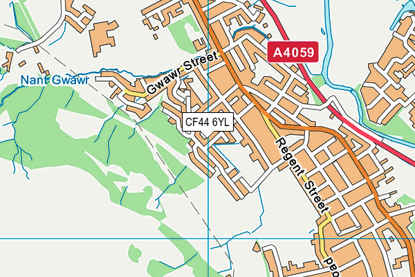 CF44 6YL map - OS VectorMap District (Ordnance Survey)