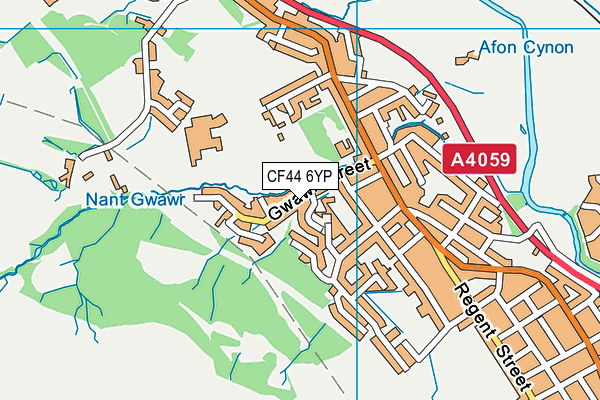 Blaengwawr Primary School map (CF44 6YP) - OS VectorMap District (Ordnance Survey)