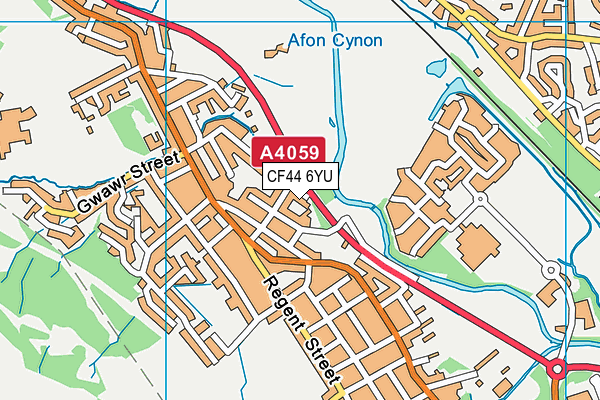 CF44 6YU map - OS VectorMap District (Ordnance Survey)