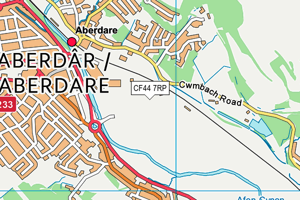 Aberdare Community School map (CF44 7RP) - OS VectorMap District (Ordnance Survey)