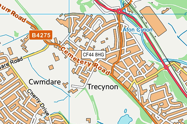 CF44 8HG map - OS VectorMap District (Ordnance Survey)