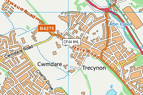 CF44 8HL map - OS VectorMap District (Ordnance Survey)