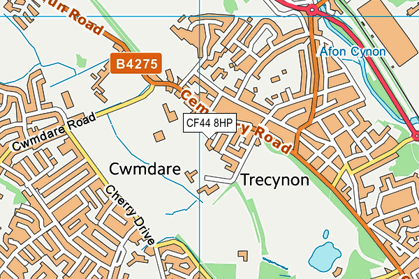 CF44 8HP map - OS VectorMap District (Ordnance Survey)