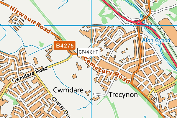 CF44 8HT map - OS VectorMap District (Ordnance Survey)