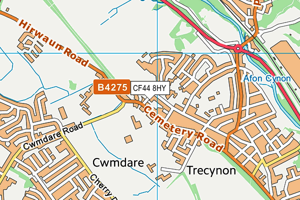 CF44 8HY map - OS VectorMap District (Ordnance Survey)