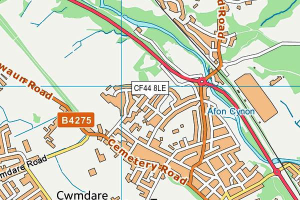 CF44 8LE map - OS VectorMap District (Ordnance Survey)