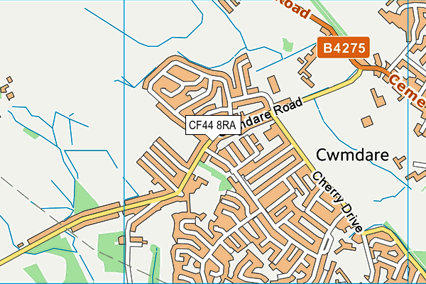 CF44 8RA map - OS VectorMap District (Ordnance Survey)