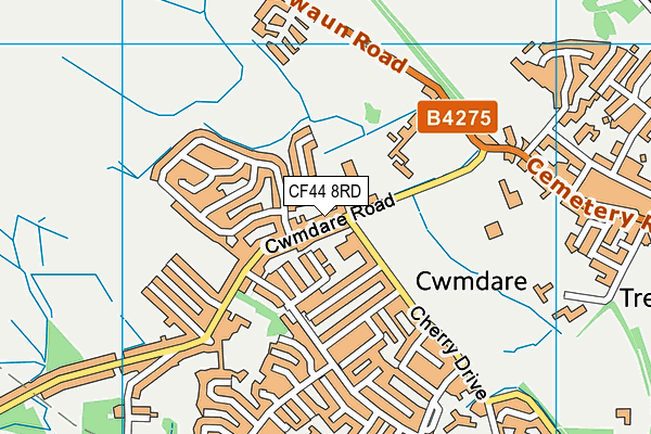 CF44 8RD map - OS VectorMap District (Ordnance Survey)